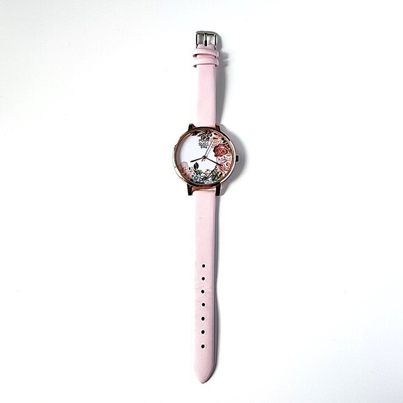 Pourquoi Pas rose gold pink floral watch - Picture 3 of 9